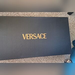 Versace Alia Black Knee-High Boots